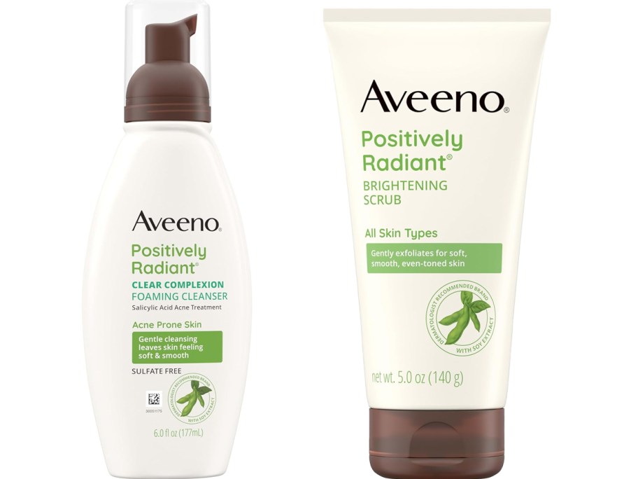 2 bottles of Aveeno Facial Cleanser