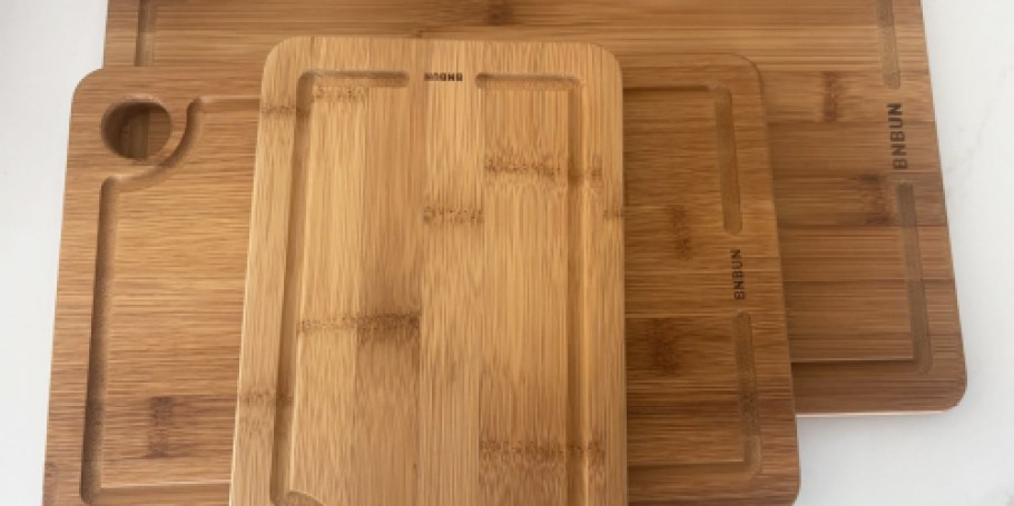 Bamboo Cutting Board 3-Pack Only $14 on Amazon (Reg. $50)