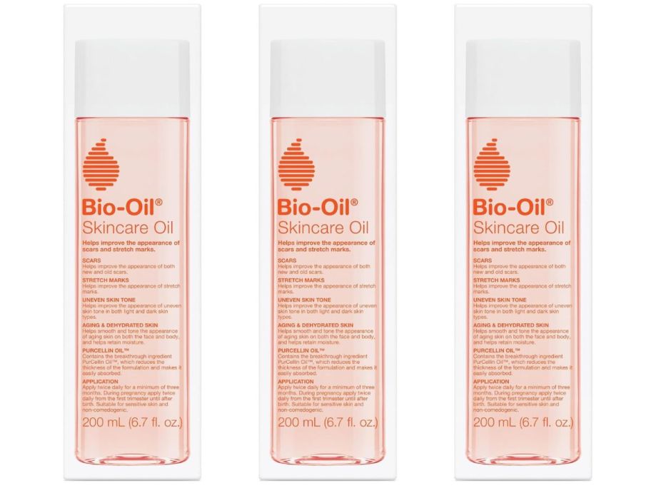 3 bottles of Bio-Oil Skincare Oil