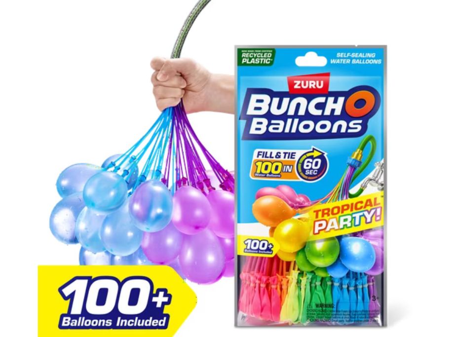 Bunch O Balloons Tropical Party Self-Sealing Water Balloons 3-Pack