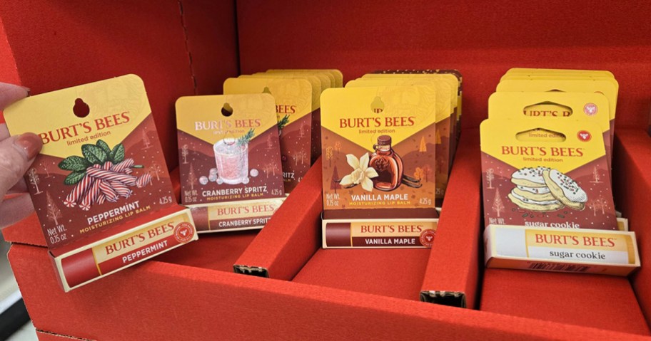 Burt's Bees Moisturizing Holiday Lip Balms in Target