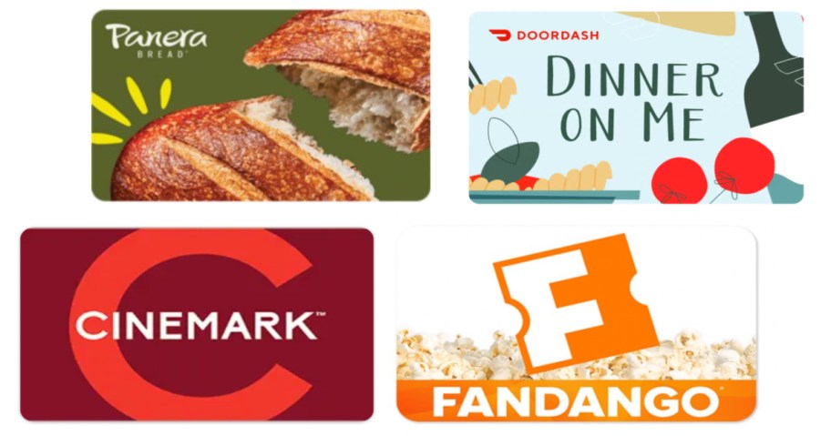 4 gift cards