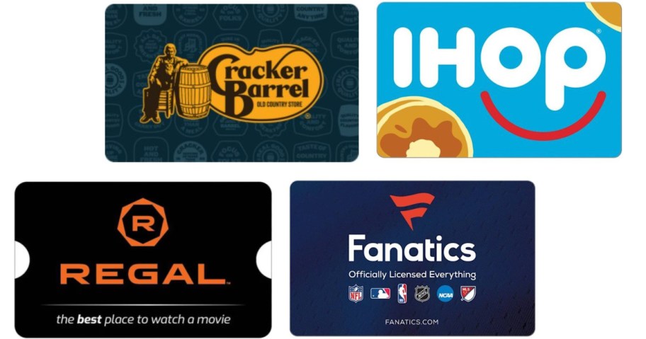 4 gift cards