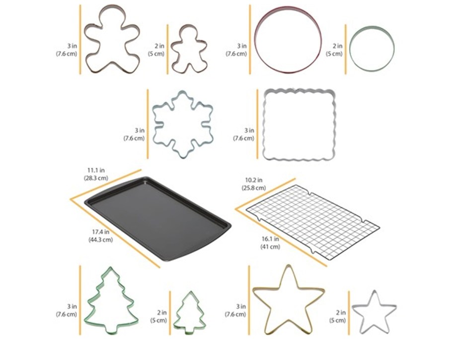 Chicago Metallic 12-Piece Holiday Baking Set