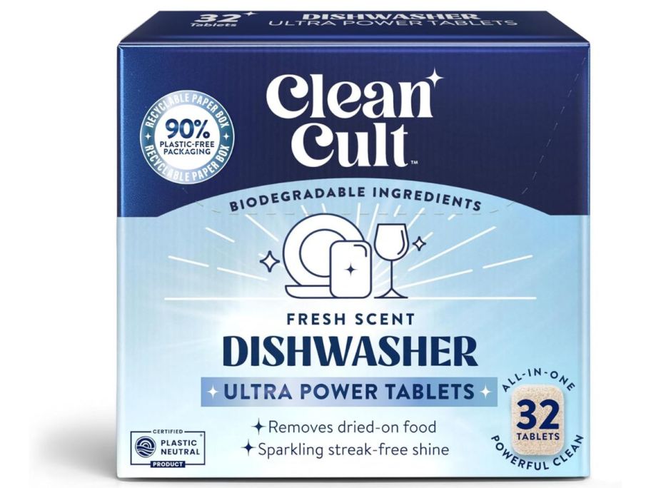 Cleancult Ultra Power Dishwasher Detergent Pods 32-count