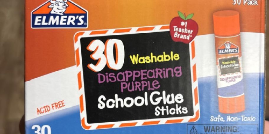Elmer’s Glue Sticks 30-Pack Only $5.39 Shipped on Amazon | Just 17¢ Each
