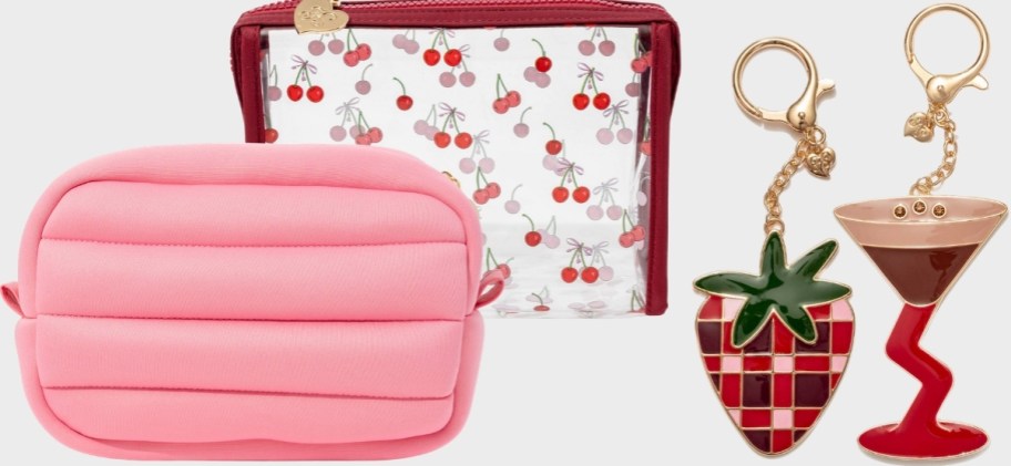 makeup bags and bag charms