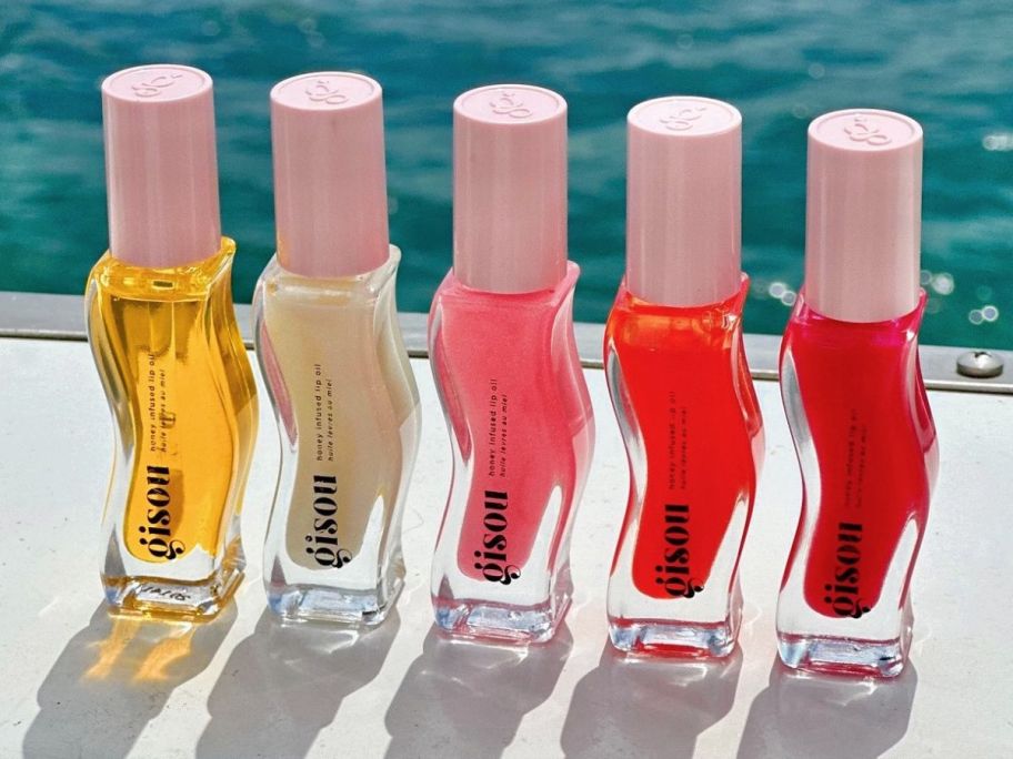 5 bottles of Gisou Lip Oil
