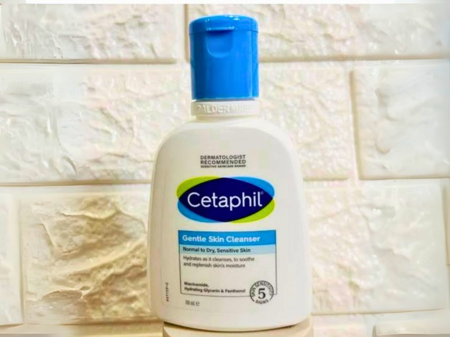 a Cetaphil face cleanser bottle