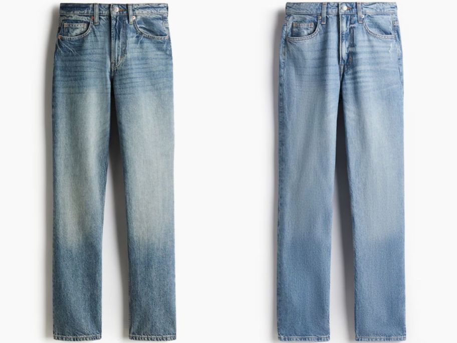 Stock images of two H&M Women's Straight Leg Jeans
