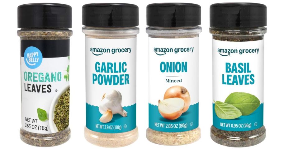 Happy Belly Amazon Grocery Oregano, Garlic, Onion, Basil