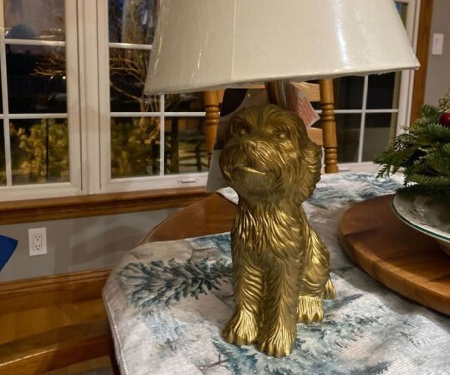 We Found This Anthro-Inspired Dog Table Lamp at Walmart for Almost $250 Less!