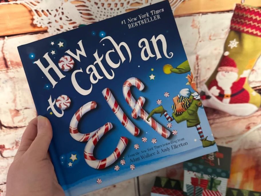 A person holding a How to Catch an Elf book