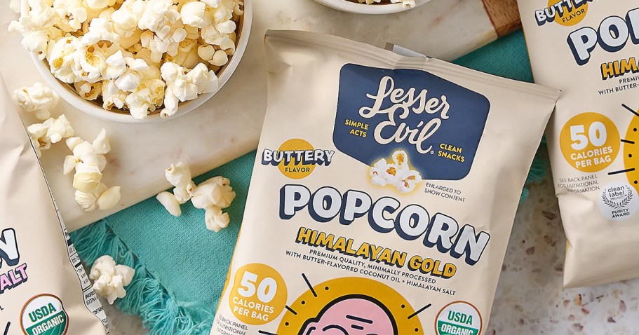 LesserEvil Popcorn 24-Pack Only $6.82 Shipped on Amazon (Regularly $17)