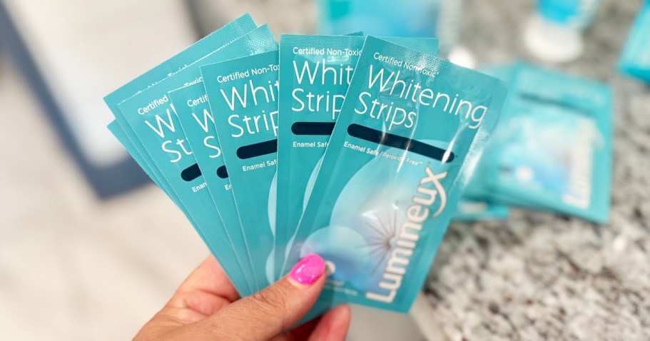 Lumineux Teeth Whitening Strips 21-Pack Just $26 Shipped on Amazon | Peroxide-Free Formula