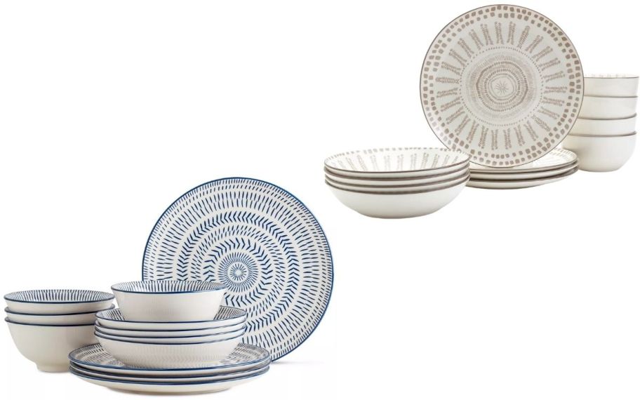 two different Macys dinnerware