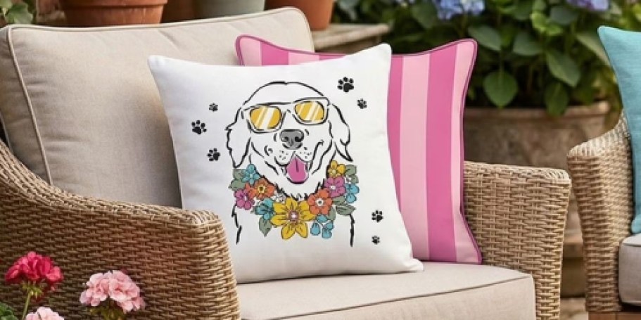 New Reversible Outdoor Throw Pillows Just $5.97 on Walmart.com