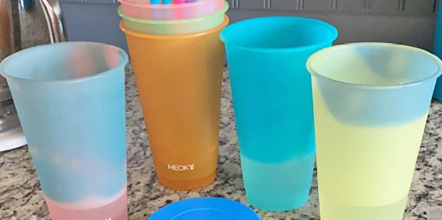 Color Changing Cups with Lids & Straws 6-Pack Just $8.99 on Amazon (Reg. $20)