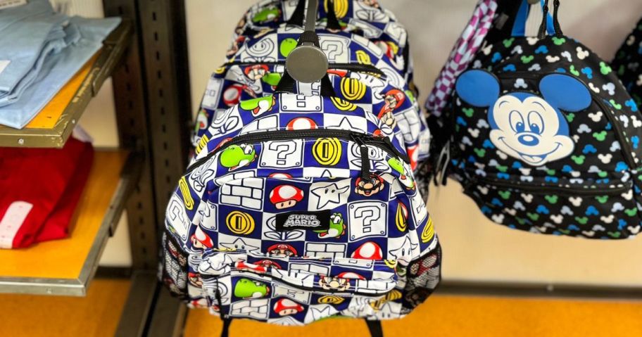 Super Mario Backpacks at Old Navy