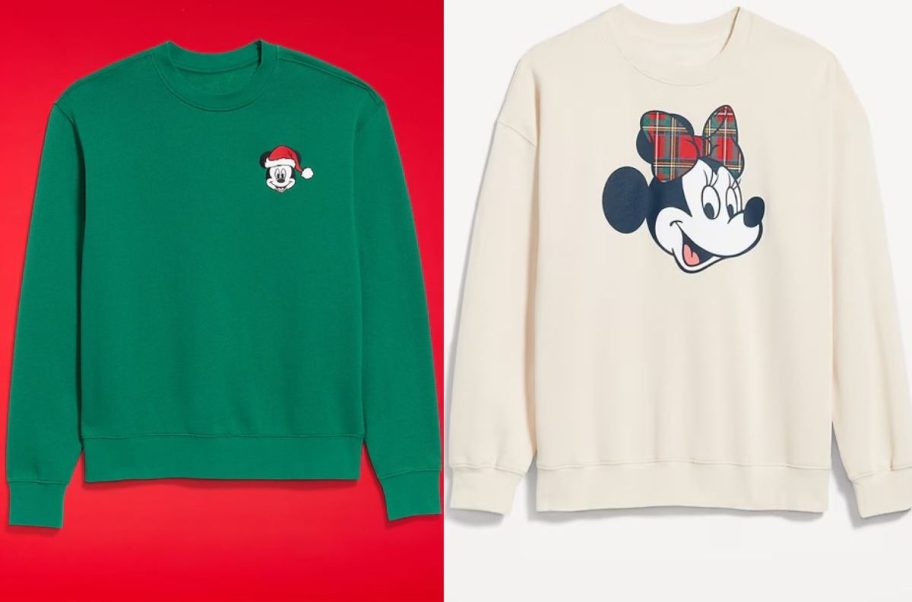 Stock images of two Old Navy Sweatshirts