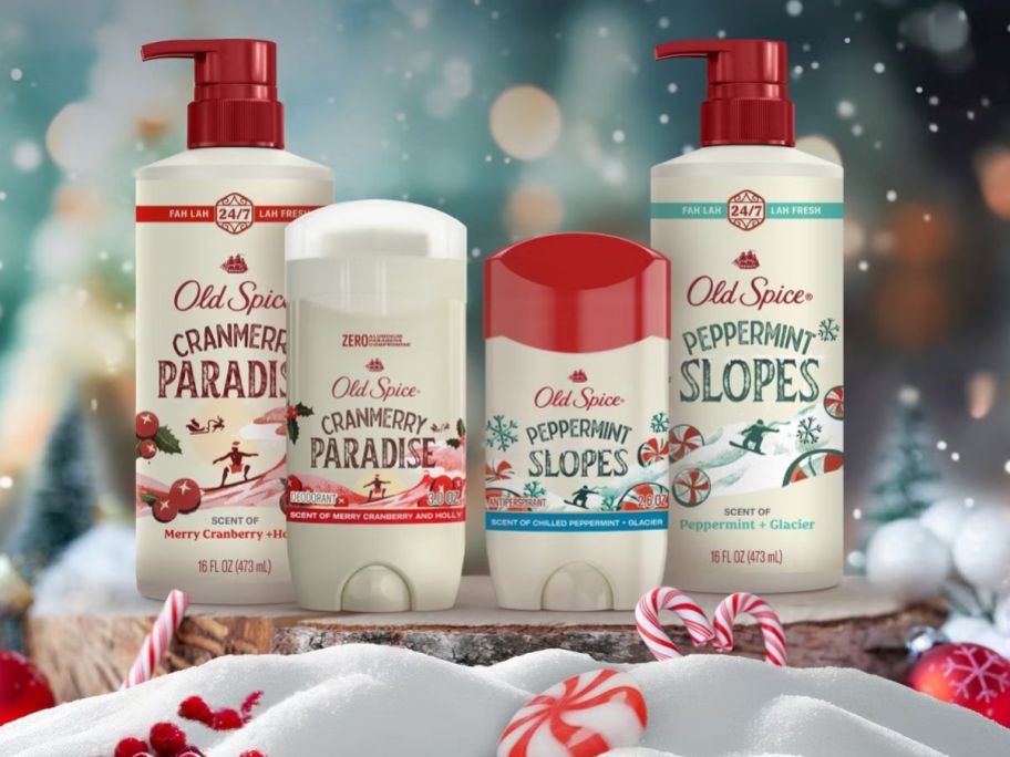Old Spice holiday scents in the snow