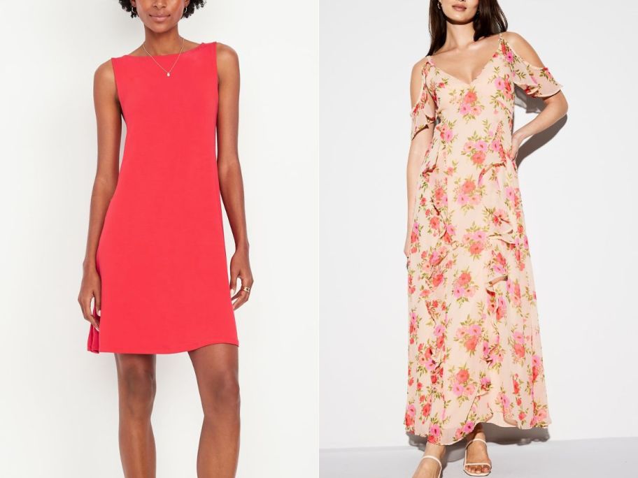 Old navy sale dresses in short red mini and floral formal dress