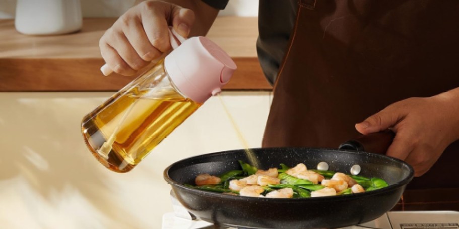 This Olive Oil Dispenser Pours AND Sprays – Just $7.54 on Amazon