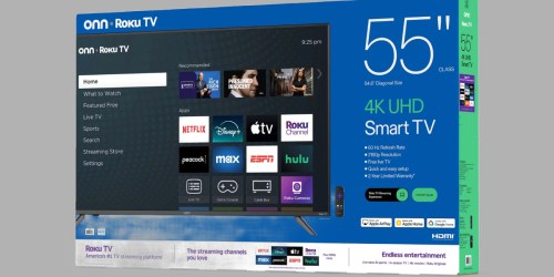 onn. 55″ Roku Smart TV Just $188 Shipped on Walmart.com (1,000 Bought Yesterday!)