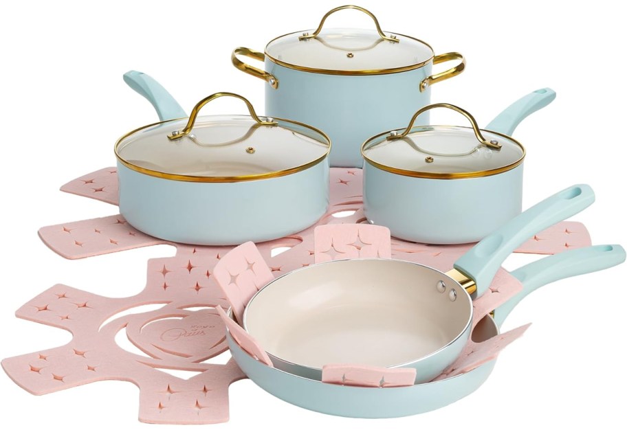 Paris Hilton Epic Nonstick Pots and Pans 12-Piece Set
