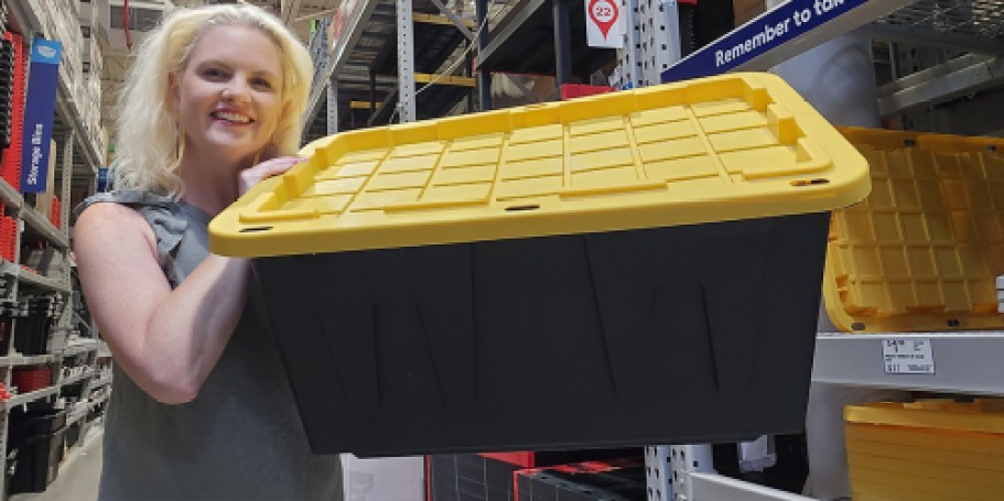 Large 27-Gallon Tote w/ Lid Just $6.98 for Lowe’s Rewards Members