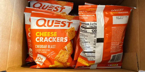 Stack Savings on Quest Cheddar Crackers on Amazon (Collin Loves These!)