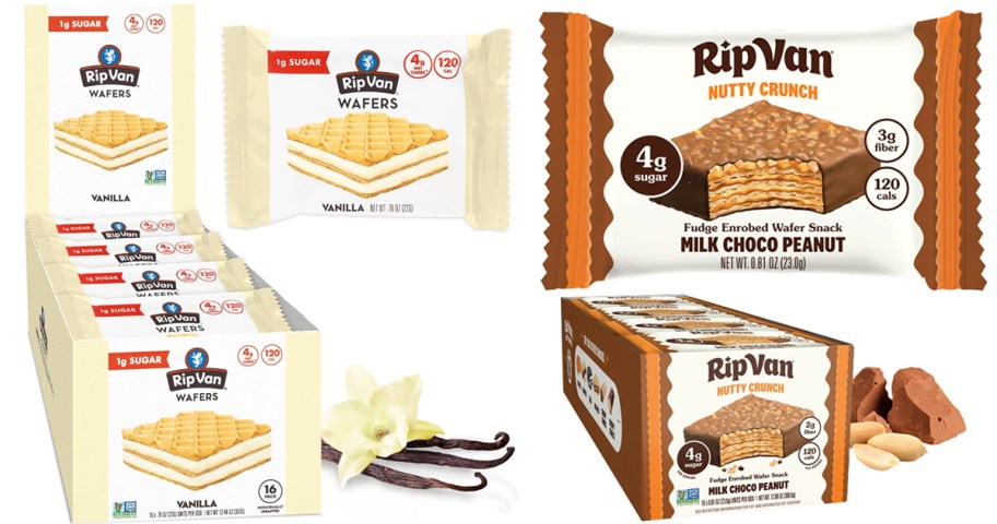 two boxes of Rip Van Wafers