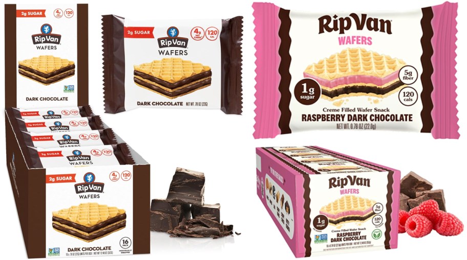 two boxes of Rip Van Wafers