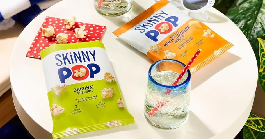 SkinnyPop Popcorn 40-Count Variety Pack Only $13 Shipped on Amazon (33¢ Per Bag)