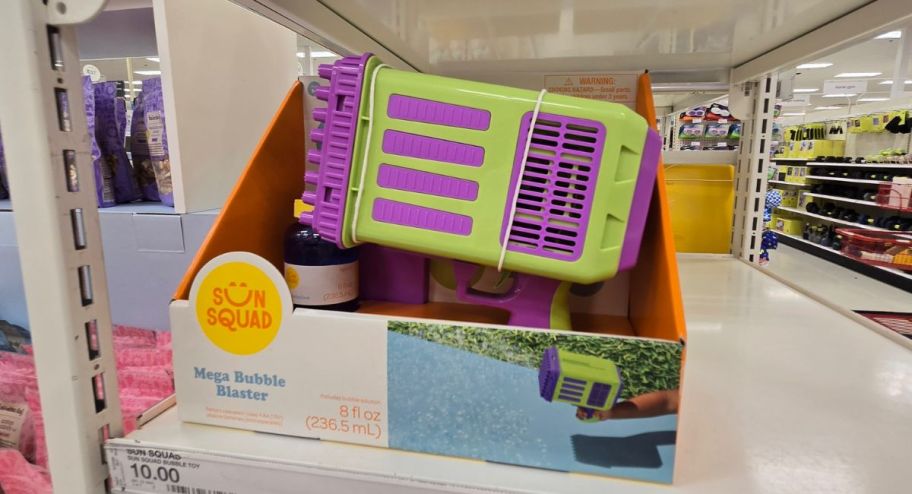 Sun squad mega blaster displayed at the store