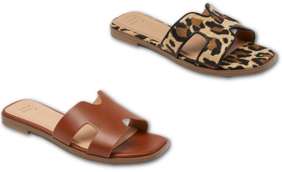 Stock images of two A New Day Women&rsquo;s Nina Slide Sandals