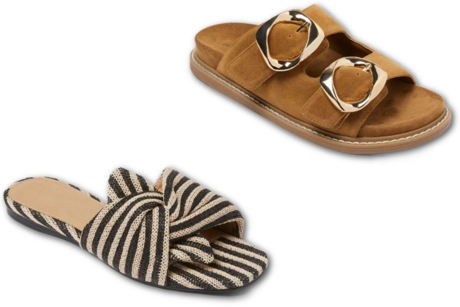 Stock images of two Target sandals