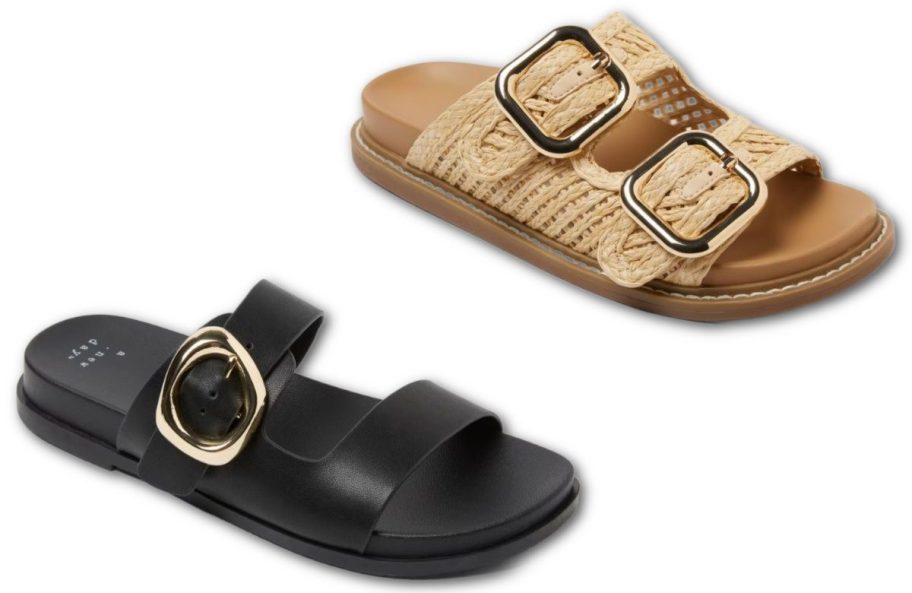 Stock images of two Target sandals