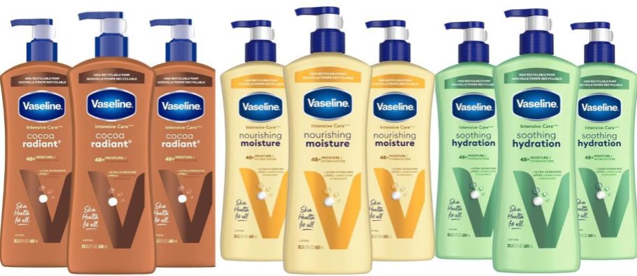 three different types of lotions