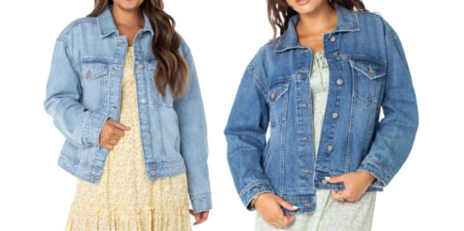 Women’s Oversized Denim Jackets from $12.91 on Walmart.com