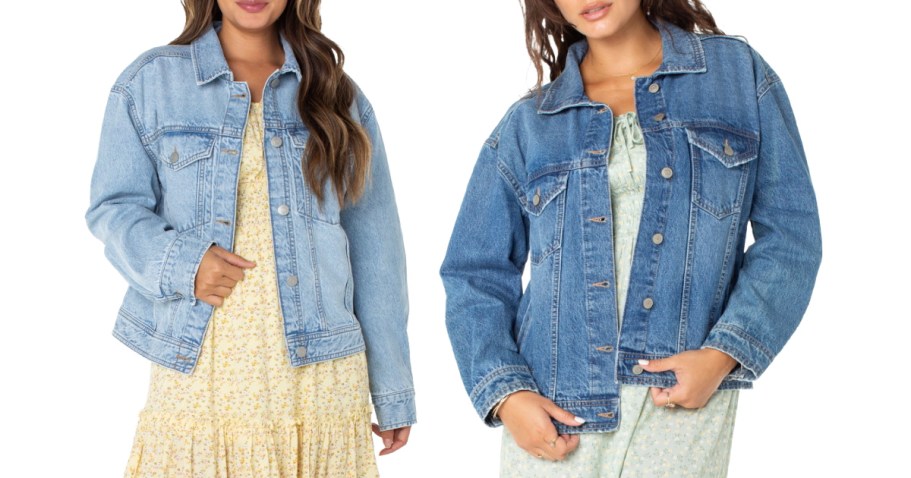 Women’s Oversized Denim Jackets from $12.91 on Walmart.com
