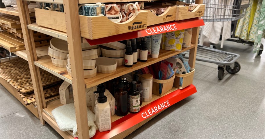 World Market Clearance display