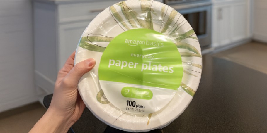 Amazon Basics Paper Plates 100-Count Only $4.48 Shipped
