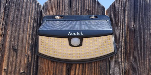 Solar Outdoor Motion Sensor Lights 4-Pack Only $15 Shipped for Amazon Prime Members