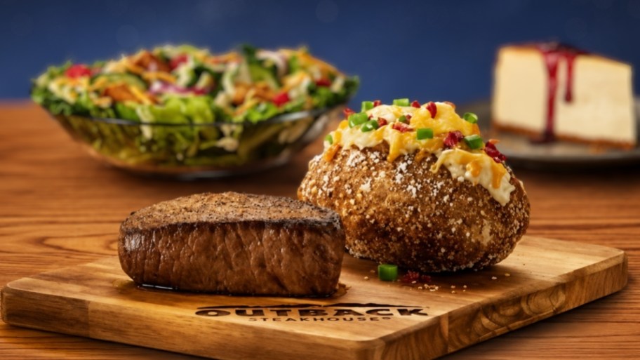 an outback steak and potato