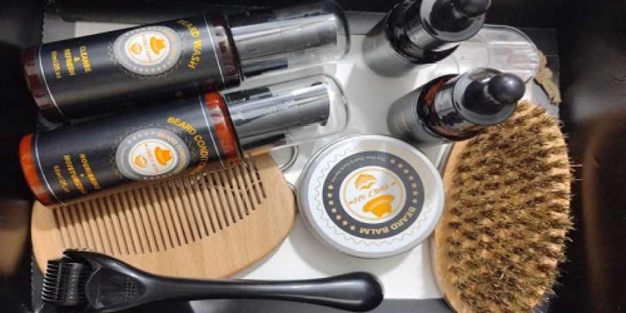 Luxury Beard Grooming Kit Only $6.99 Shipped w/ Amazon Prime – Includes Wash, Oil & Tools