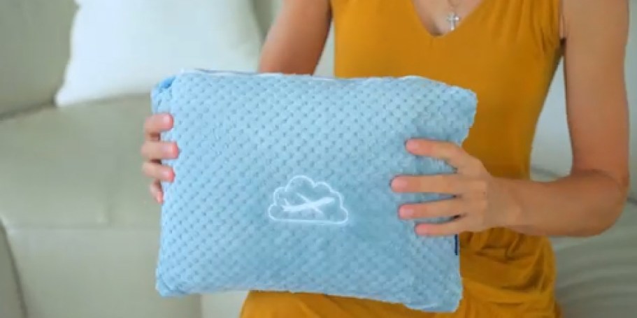 This Travel Blanket That Doubles as a Pillow is Only $12.91 on Amazon!