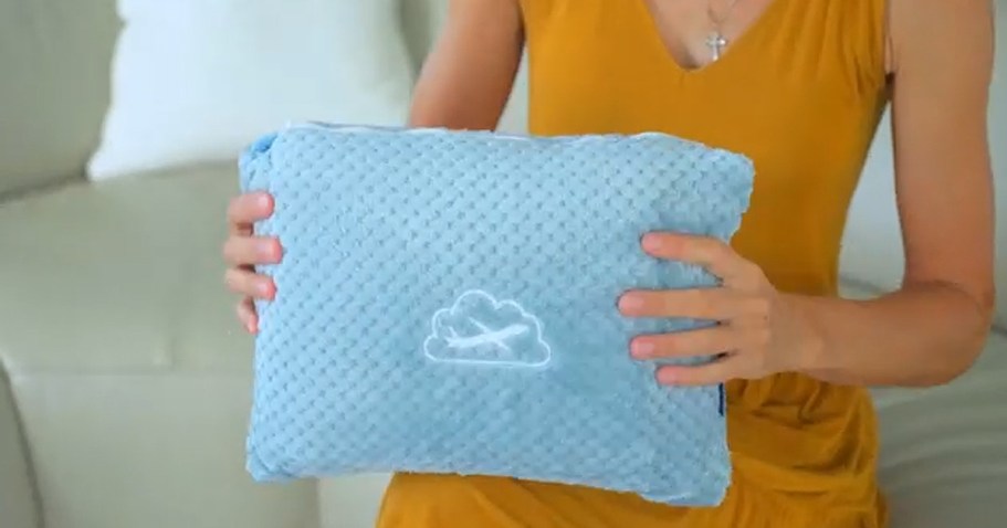 This Travel Blanket Doubles as a Pillow – Only $12.74 Shipped w/ Amazon Prime