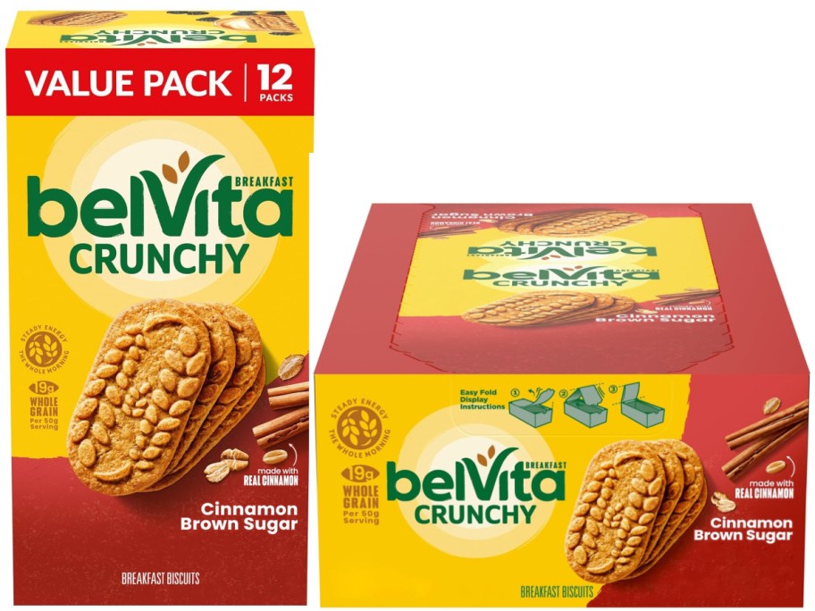 Two boxes of belVIta biscuits.