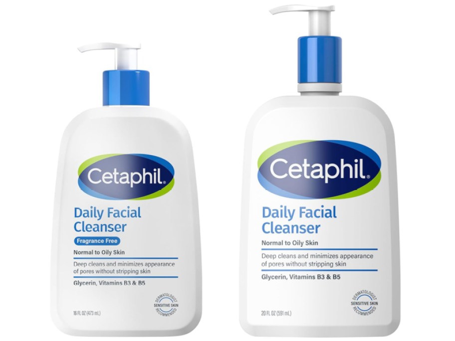 two bottles of cetaphil cleanser
